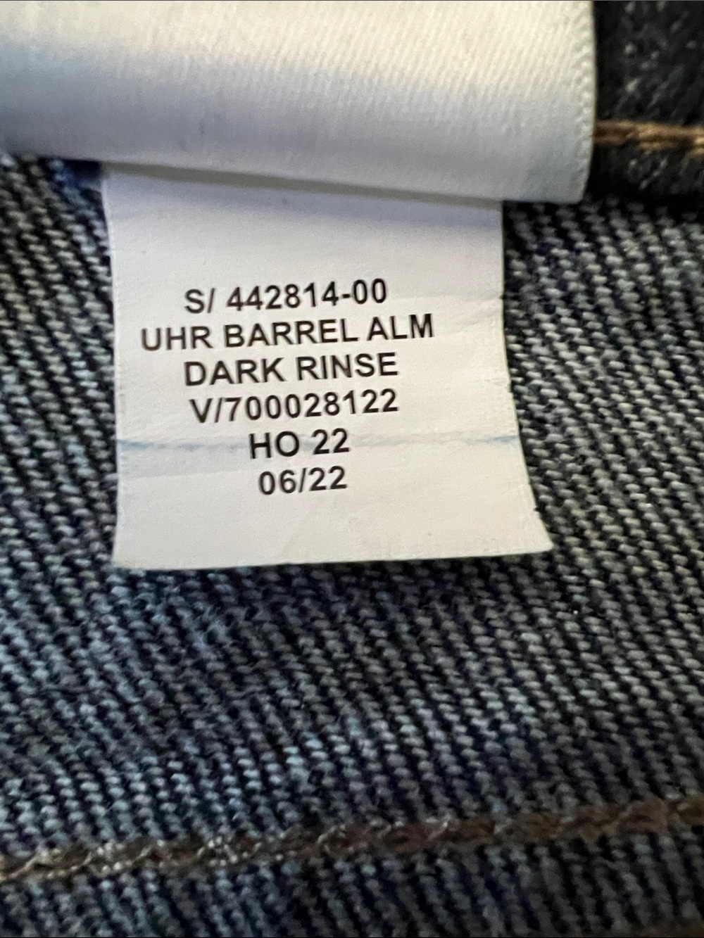 Banana Republic Premium Denim Ultra High Rise Barrel Leg Dark Rinse Jeans Sz 28 - Picture 9 of 10